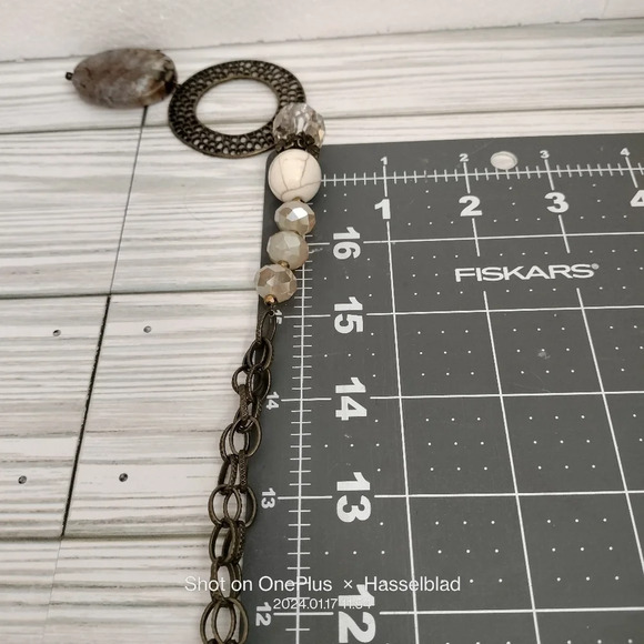 Opera Style Boho Pendant Gemstone Bead Adjustable Necklace - Picture 4 of 8